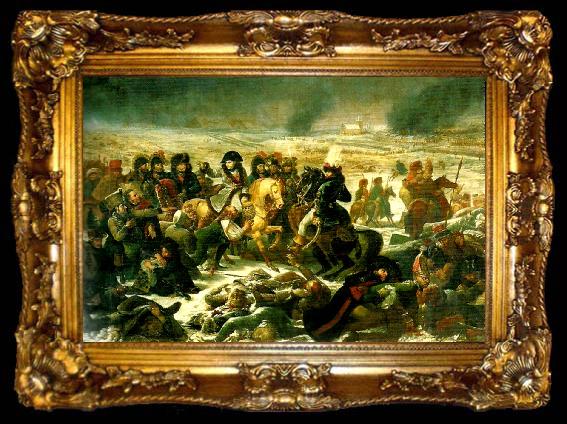 framed  antoine jean gros napoleon on the battlefield of eylau, ta009-2